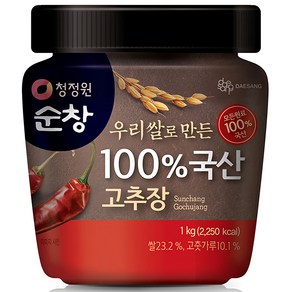 청정원순창 우리쌀로 만든 100% 국산 고추장, 1kg, 1개