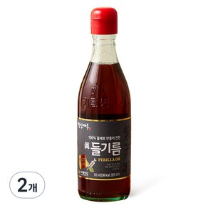 밥상마루 100% 들깨로 만들어 진한 들기름, 350ml, 2개