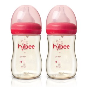 하이비 PPSU 젖병 300ml x 2p, LL(9개월이상), 레드, 2개