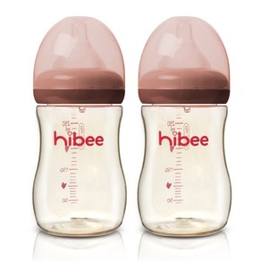 하이비 PPSU 젖병 300ml x 2p, LL(9개월이상), 브라운, 2개