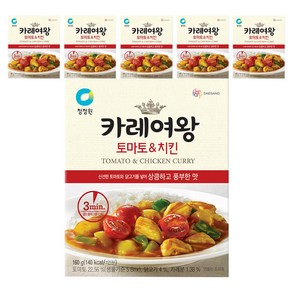 카레여왕 청정원 토마토 앤 치킨, 160g, 6개