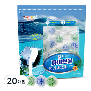 탐사 파이브볼 변기세정제 오션, 500g, 20개