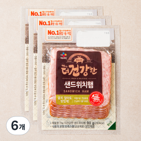 더건강한 샌드위치햄, 90g, 6개