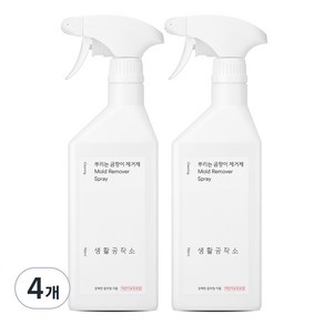 생활공작소 뿌리는 곰팡이 제거제, 750ml, 4개