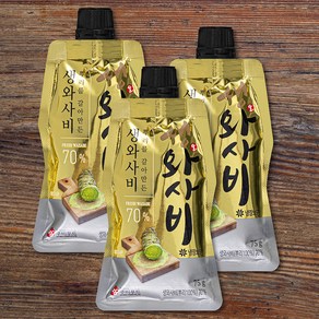 주비푸드 뿌리를 갈아만든 생와사비 70%, 75g, 3입