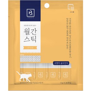 브리더랩 하루에 하나씩 월간스틱 고양이 간식, 닭가슴살, 30개, 11g