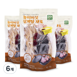 건강의벗 능이버섯 삼계탕 재료, 135g, 6개