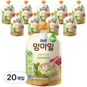 맘마밀 안심 이유식 9개월 부터, 100g, 20개