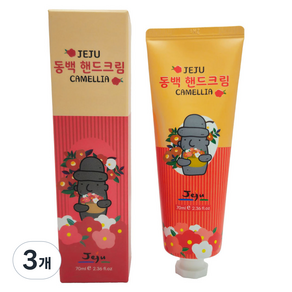 제주갬성 동백 핸드크림, 70ml, 3개