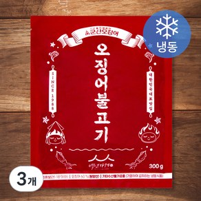 군산오징어 오징어 불고기 (냉동), 3개, 300g