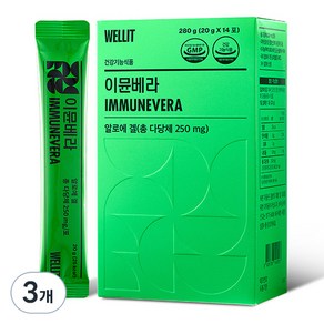 웰릿 이뮨베라 알로에 겔, 280g, 3개