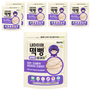 내아이애 유기농 떡뻥 블루베리 쌀과자, 30g, 6개