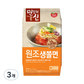 동원 면발의신 원조 생쫄면, 3개, 405g