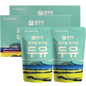 총각네 제주콩 무가당 두유, 190ml, 40개