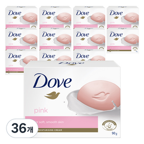 도브 핑크 뷰티바 비누, 90g, 36개