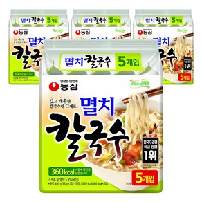 농심 멸치 칼국수, 98g, 20개