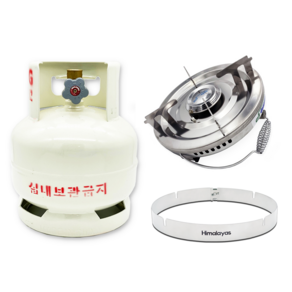 3KG 수입산 가스용기 + 동성 미세조절 버너 DSR-1005 + 링가드, 혼합색상, 1세트