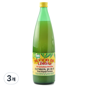 유로푸드 유기농 레몬 쥬스, 1L, 3개