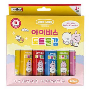 아이비스 6색 도트물감 CR12699, 240ml