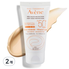 아벤느 선 미네랄 선크림 SPF50+ PA+++, 50ml, 2개