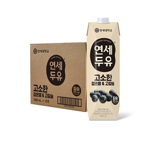 연세두유 고소한 검은콩 앤 고칼슘, 1L, 12개