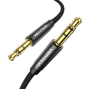 벤션 골드블랙 3.5mm AUX 케이블 2m 직조재킷, 혼합 색상