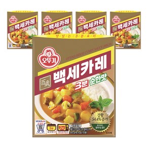 오뚜기 백세카레 3분 순한맛, 200g, 5개