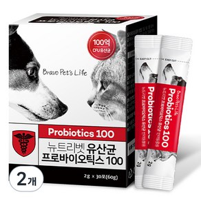 뉴트리벳 반려동물 영양제, 장건강/유산균, 60g, 2개