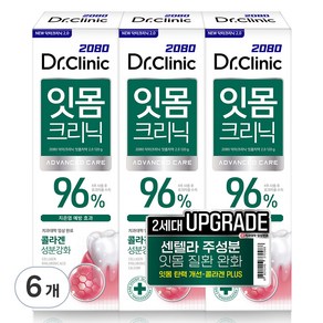 2080 닥터크리닉 잇몸치약 투, 120g, 6개