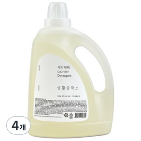 생활공작소 그린플로럴향 세탁세제 본품, 3L, 4개