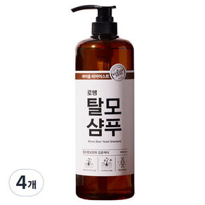 로쌩 맥주효모 마이크로바이옴 탈모 샴푸 일랑일랑향, 1L, 4개