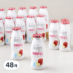 비락 프로바이오틱스 비피더스 유산균음료 사과맛 4개입, 130ml, 48개