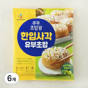 CJ씨푸드 한입사각유부초밥, 400g, 6개