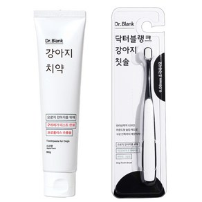 닥터블랭크 강아지 구강관리 치약 사과향 80g + 초미세모 칫솔 + 방수 파우치 세트, 1세트