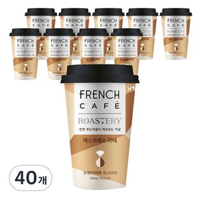 프렌치카페 로스터리 에스프레소 라떼, 250ml, 40개