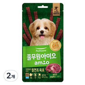 풀무원아미오 강아지 자연담은 육포, 칠면조, 50g, 2개