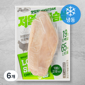 맛있닭 저염 닭가슴살 (냉동), 100g, 6개