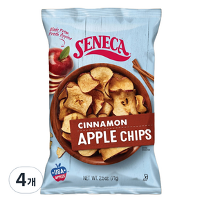 SENECA 애플칩 과자 시나몬, 71g, 4개