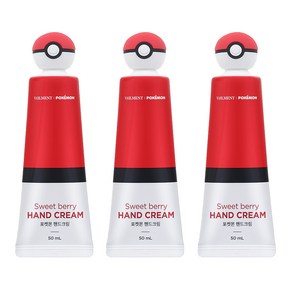 벨먼 포켓몬 핸드크림 몬스터볼 스윗 베리향, 50ml, 3개