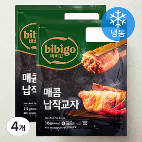 비비고 매콤 납작교자 (냉동), 315g, 4개