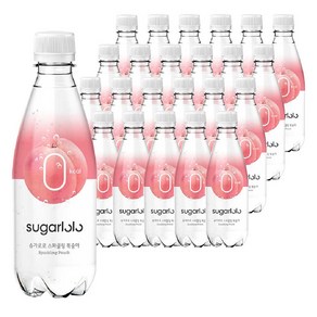 슈가로로 스파클링 복숭아, 350ml, 24개