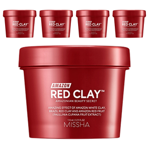 미샤 아마존 레드 클레이 모공 마스크 110ml, 1개입, 5개