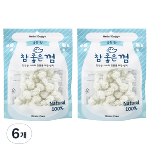 헬로도기 강아지 참좋은껌 실타래 S 18p, 우유맛, 135g, 6개