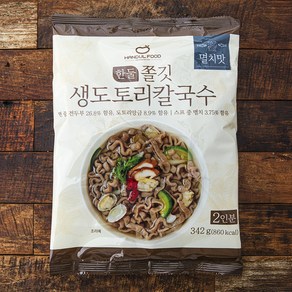 한둘푸드 쫄깃 생도토리 칼국수 멸치맛 2인분, 342g, 1개