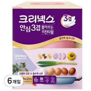 크리넥스 안심 3겹 뽑아쓰는 천연펄프 키친타월