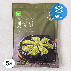 사옹원 부침명장 담백하게 부쳐나온 깻잎전 (냉동), 400g, 5개