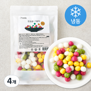 미지떡 토핑용 구슬떡 12mm (냉동), 300g, 4개