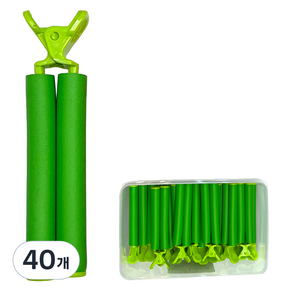 그레이거 열펌 두피보호 스펀지 집게 S, 40개, GREEN