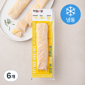 하림 닭가슴살 리얼바 치즈 (냉동), 80g, 6개