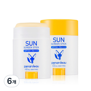 르나르도 썬 스크린 스틱 SPF50+ PA++++, 20g, 6개